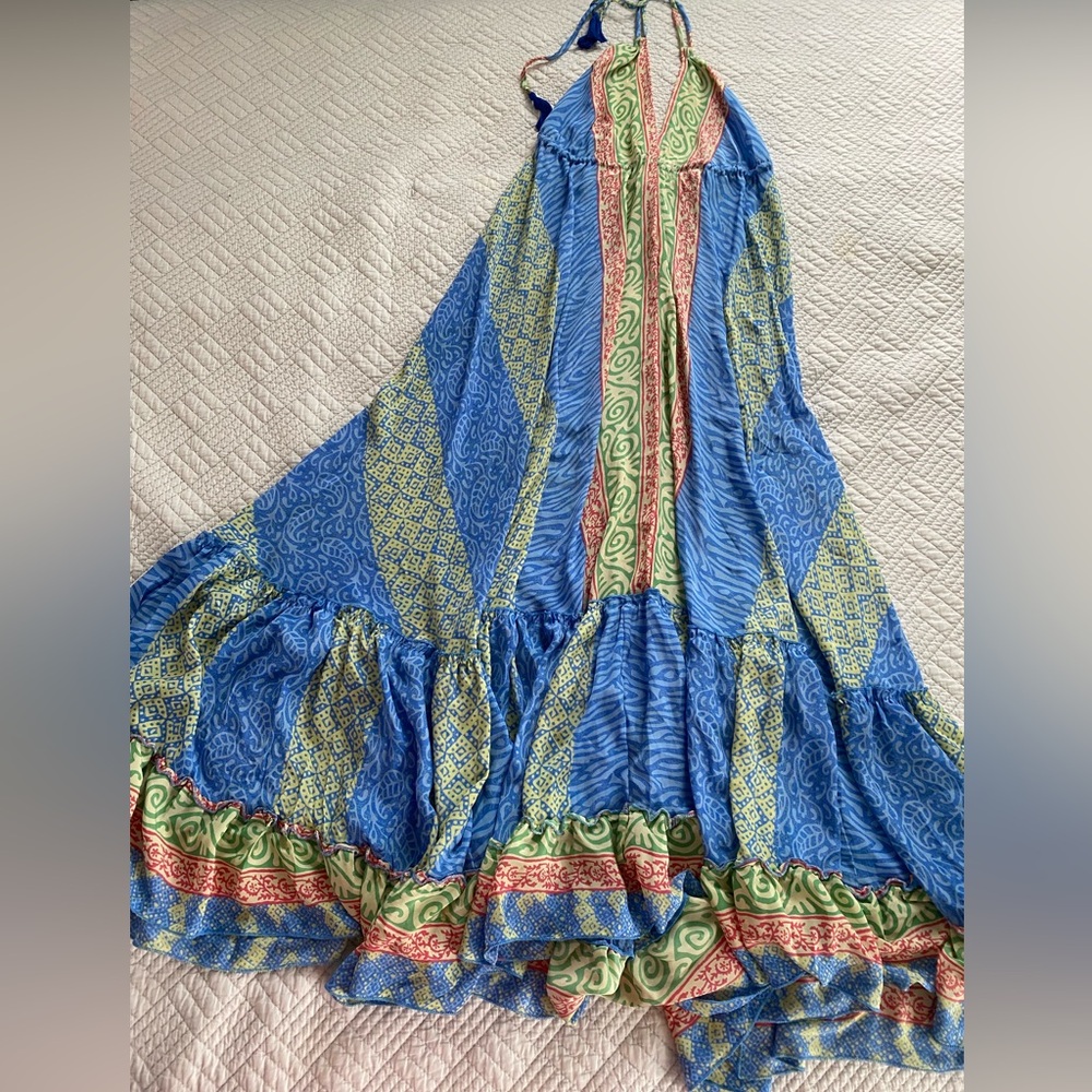 Karma Highway Colorful Bohemian Maxi Backless Dress